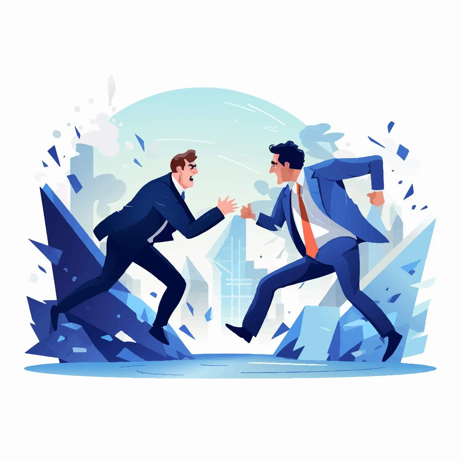 Angry Rivals in Business Competition Concept — free download from Dotvec