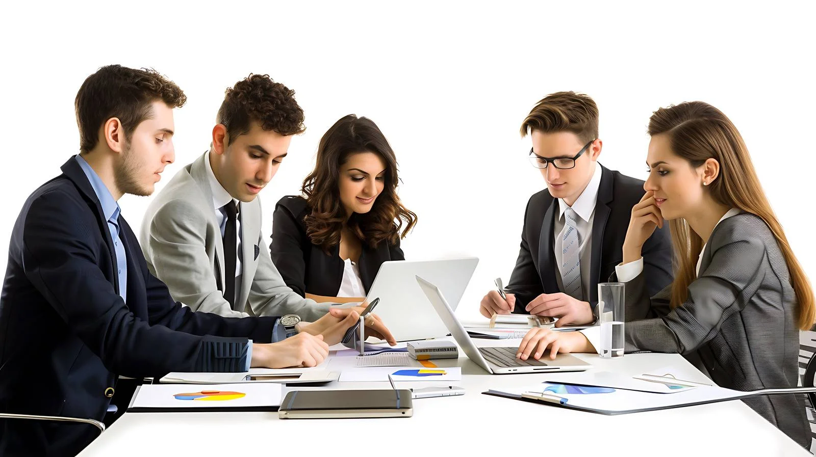 Professional Laptop Usage in Business Meeting — free download from Dotvec