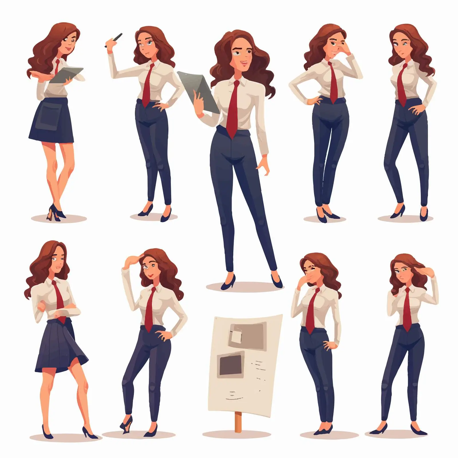 Smartly Dressed Female Office Worker Vector — free download from Dotvec