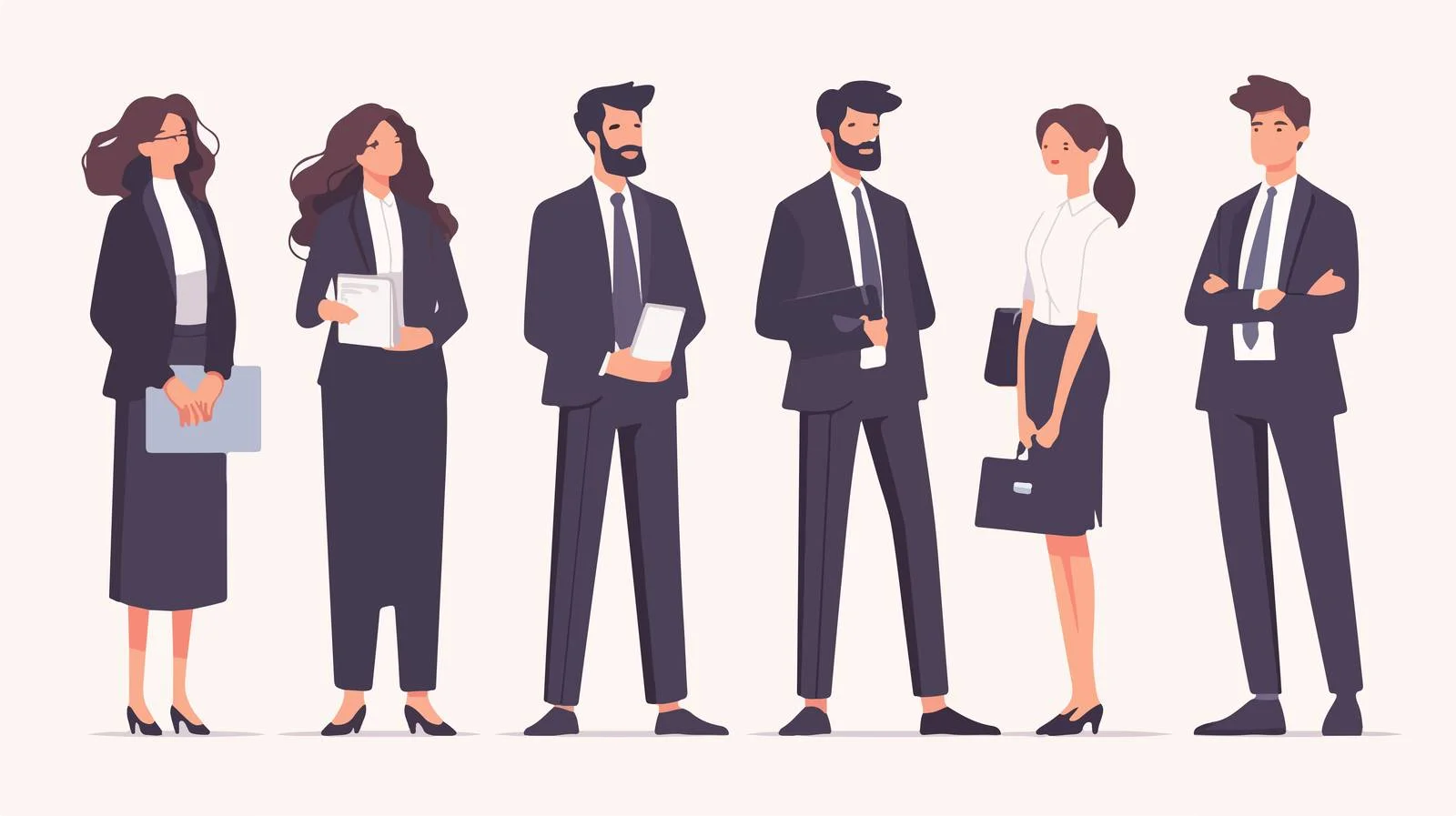 Professional Men and Women in Office Attire — free download from Dotvec