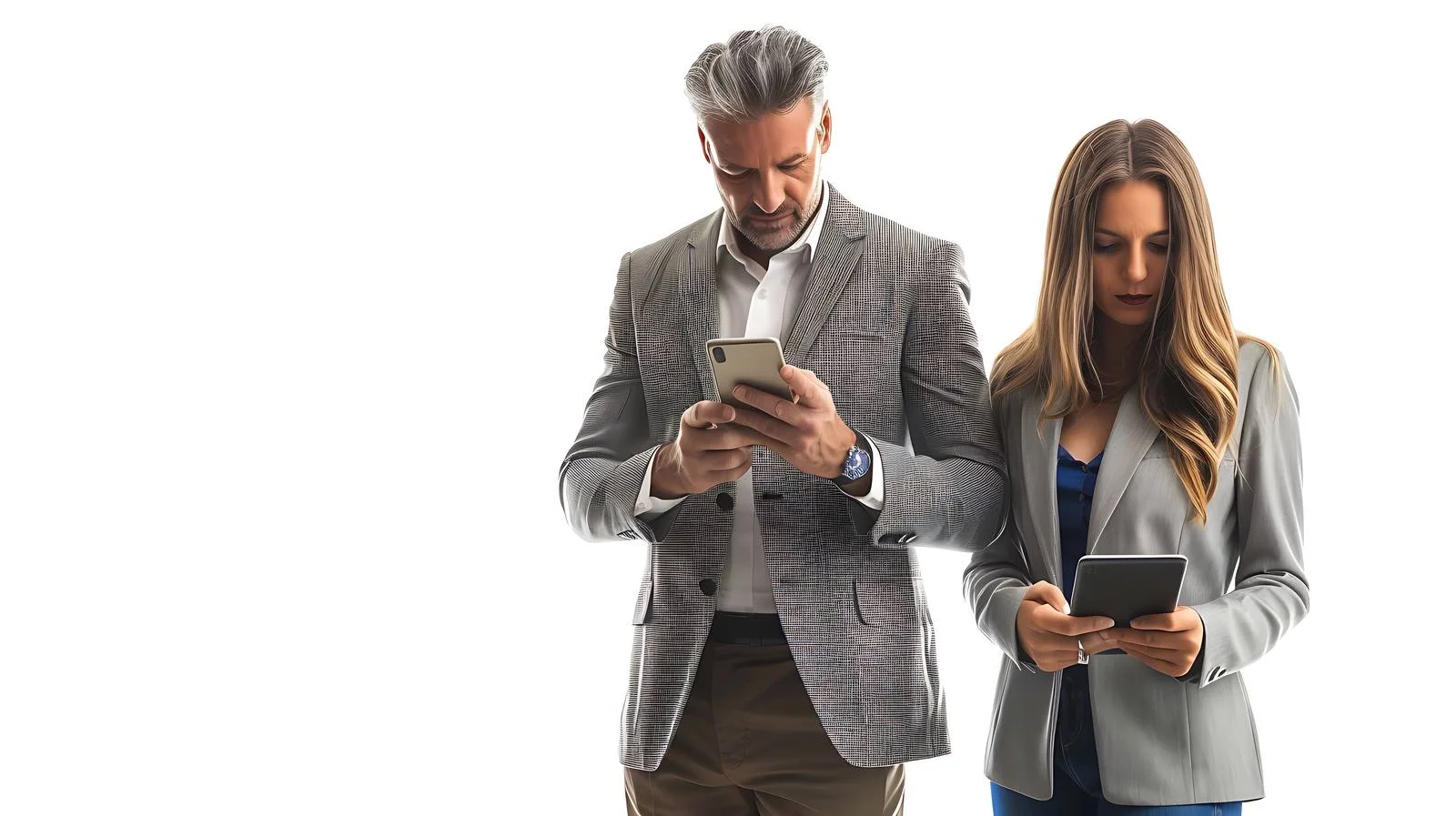 Colleagues Checking Digital Device — free download from Dotvec