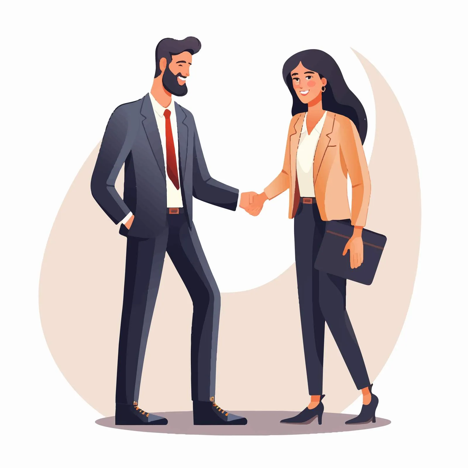 Business Partners Shaking Hands Vector Illustration — free download from Dotvec