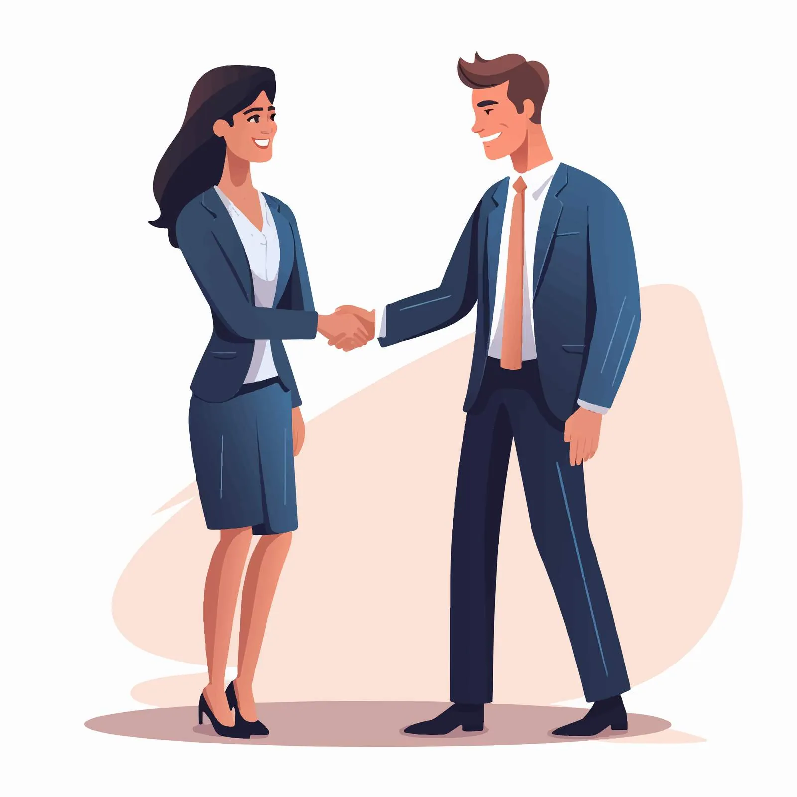 Businessman and Businesswoman Handshake Vector Art — free download from Dotvec