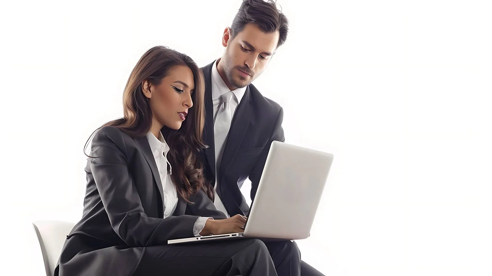 Professional Team Working on Laptop in Factory — free download from Dotvec