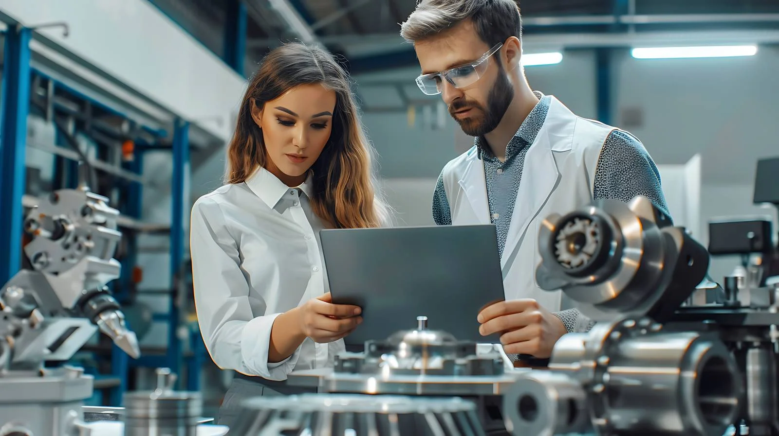 Corporate Professionals Reviewing Data on Laptop — free download from Dotvec