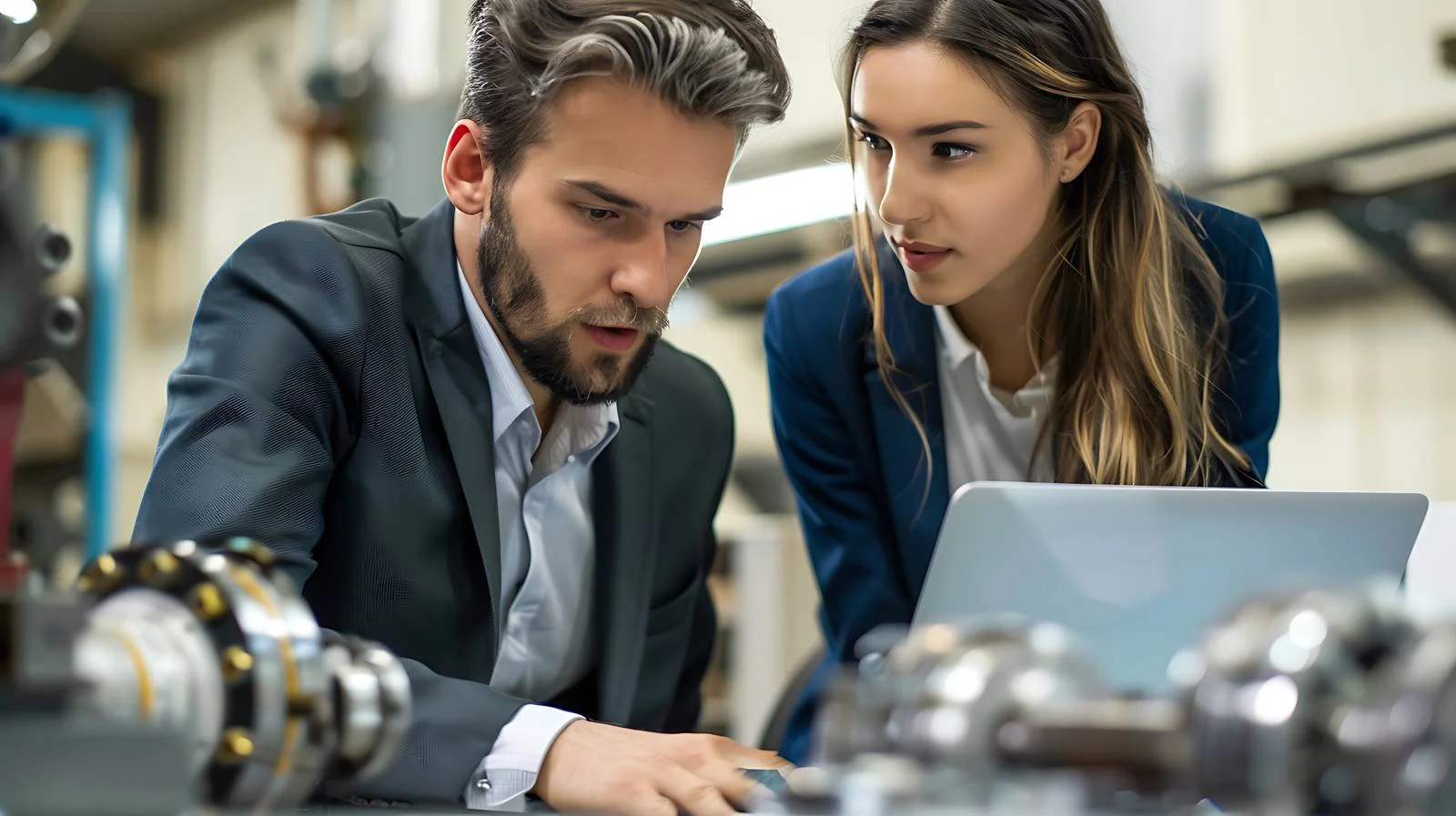 Professionals with Laptop in Discussion — free download from Dotvec