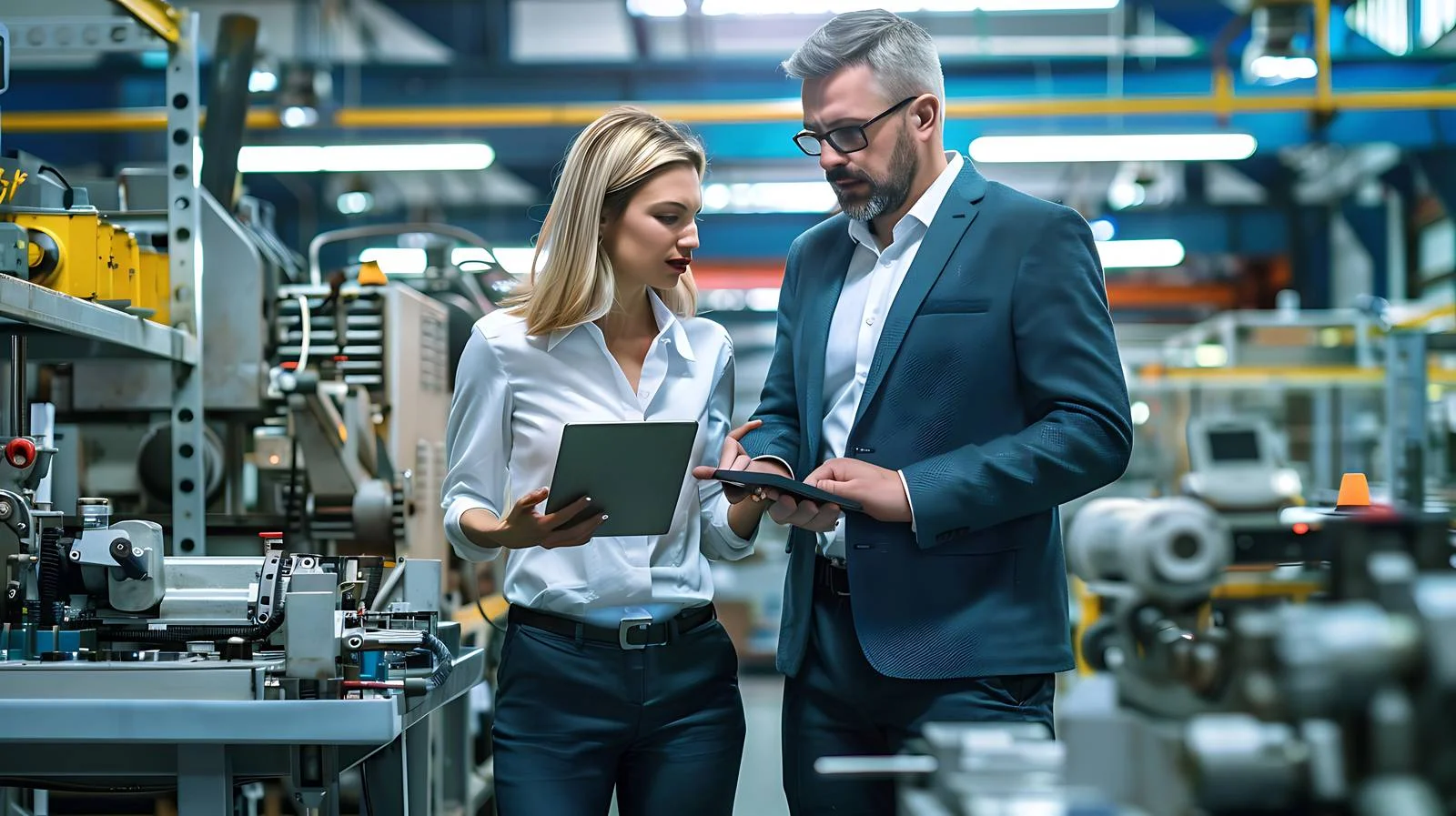 Corporate Professionals with Tablet in Discussion — free download from Dotvec