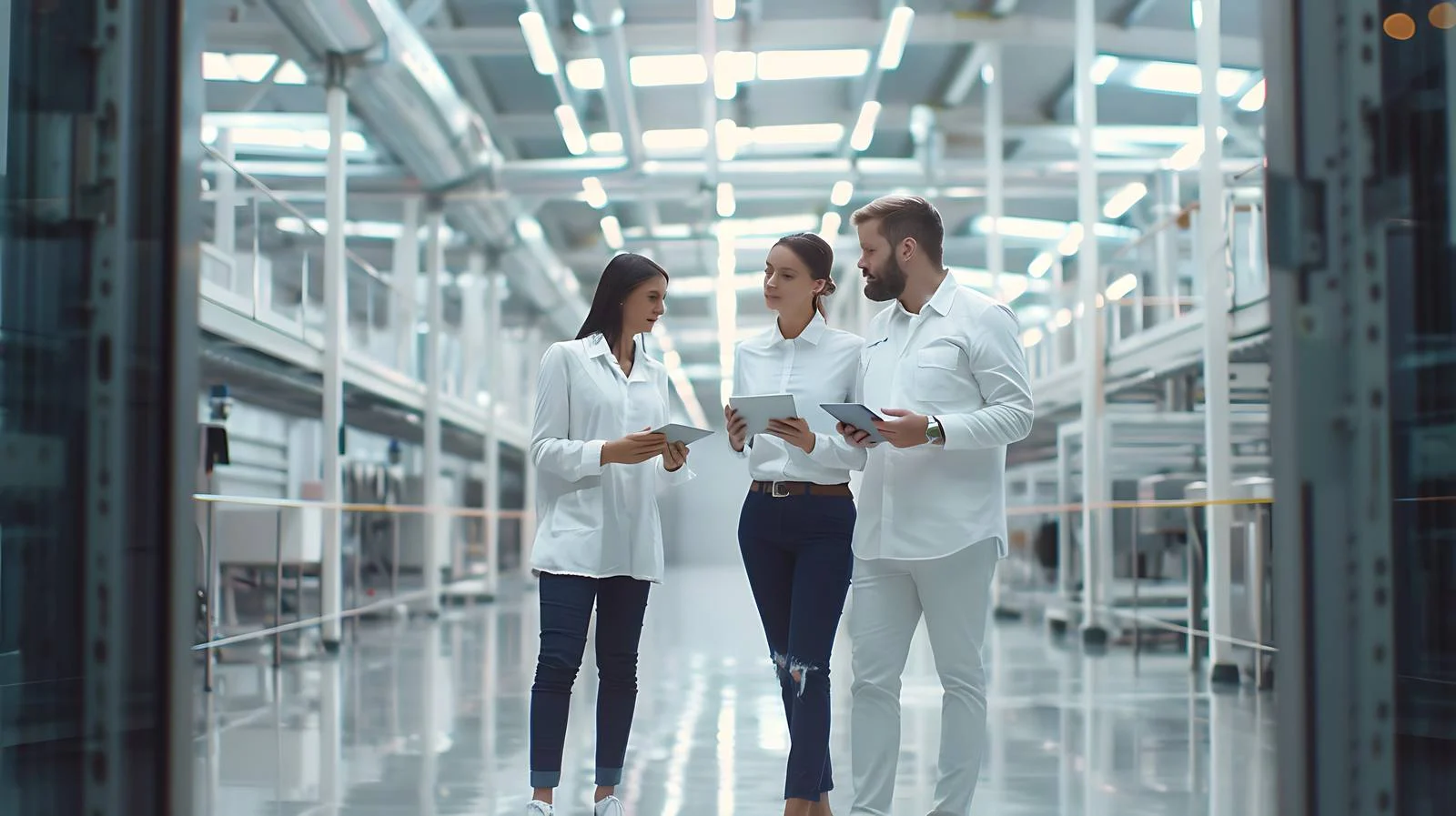 Professional Business Discussion with Tablet — free download from Dotvec