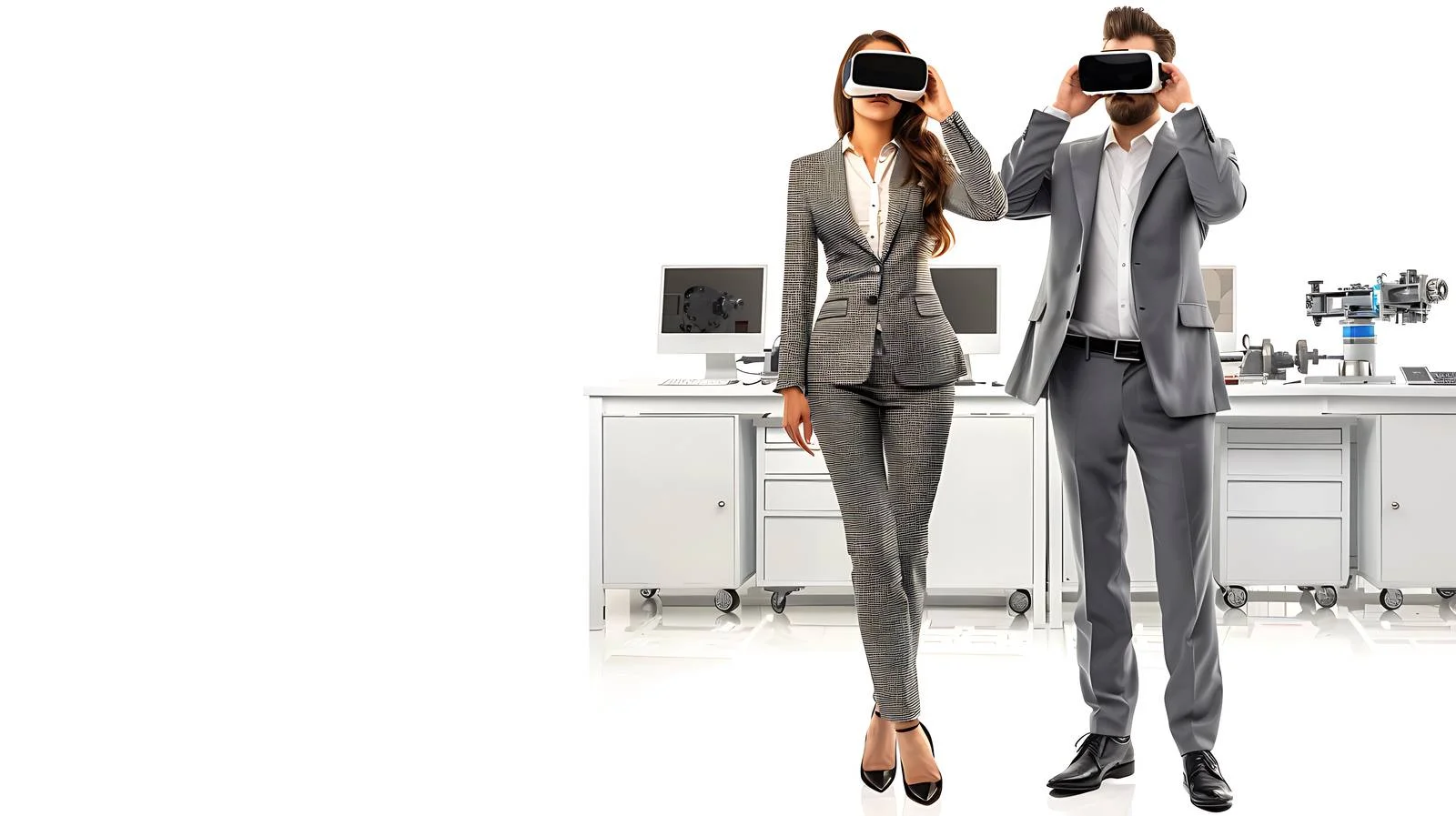 Executives Using VR Glasses in Meeting — free download from Dotvec
