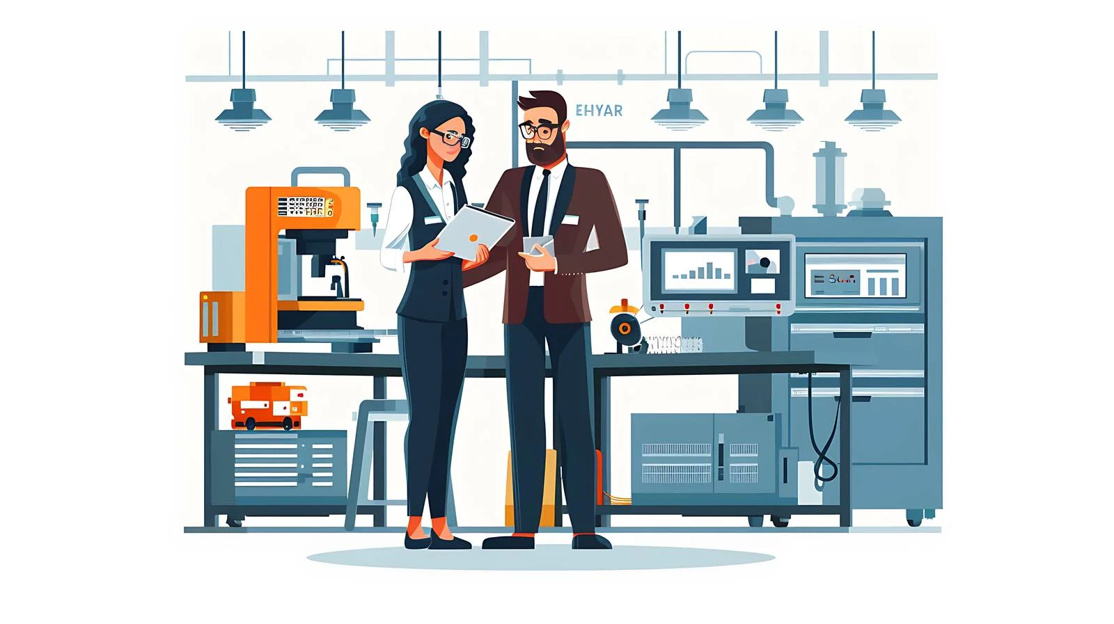 Professional Team with Technology and Project — free download from Dotvec