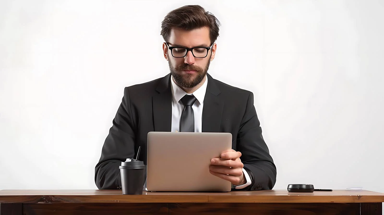 Professional Businessman Working with Technology — free download from Dotvec