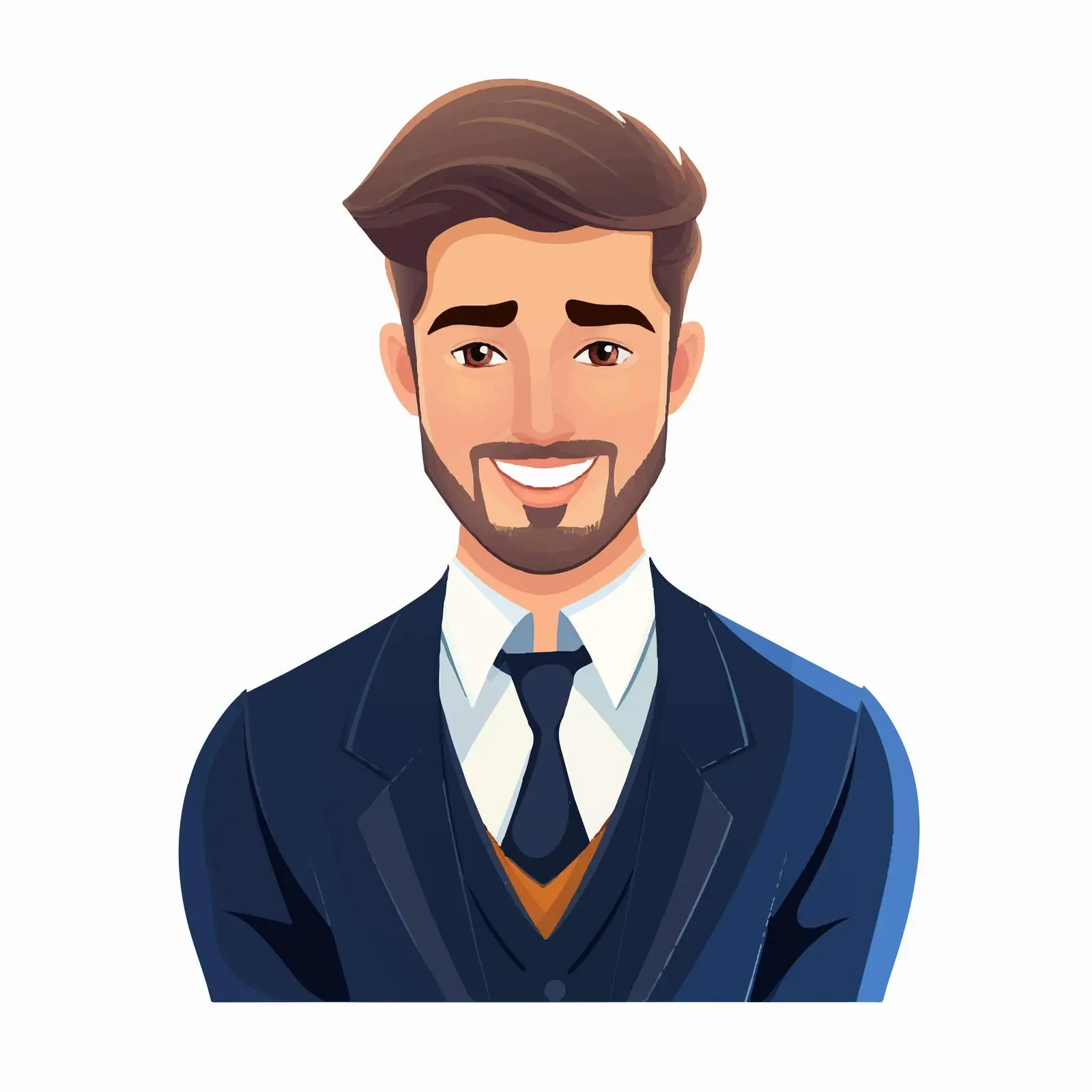 Cartoon Businessman Character Avatar Vector Illustration — free download from Dotvec