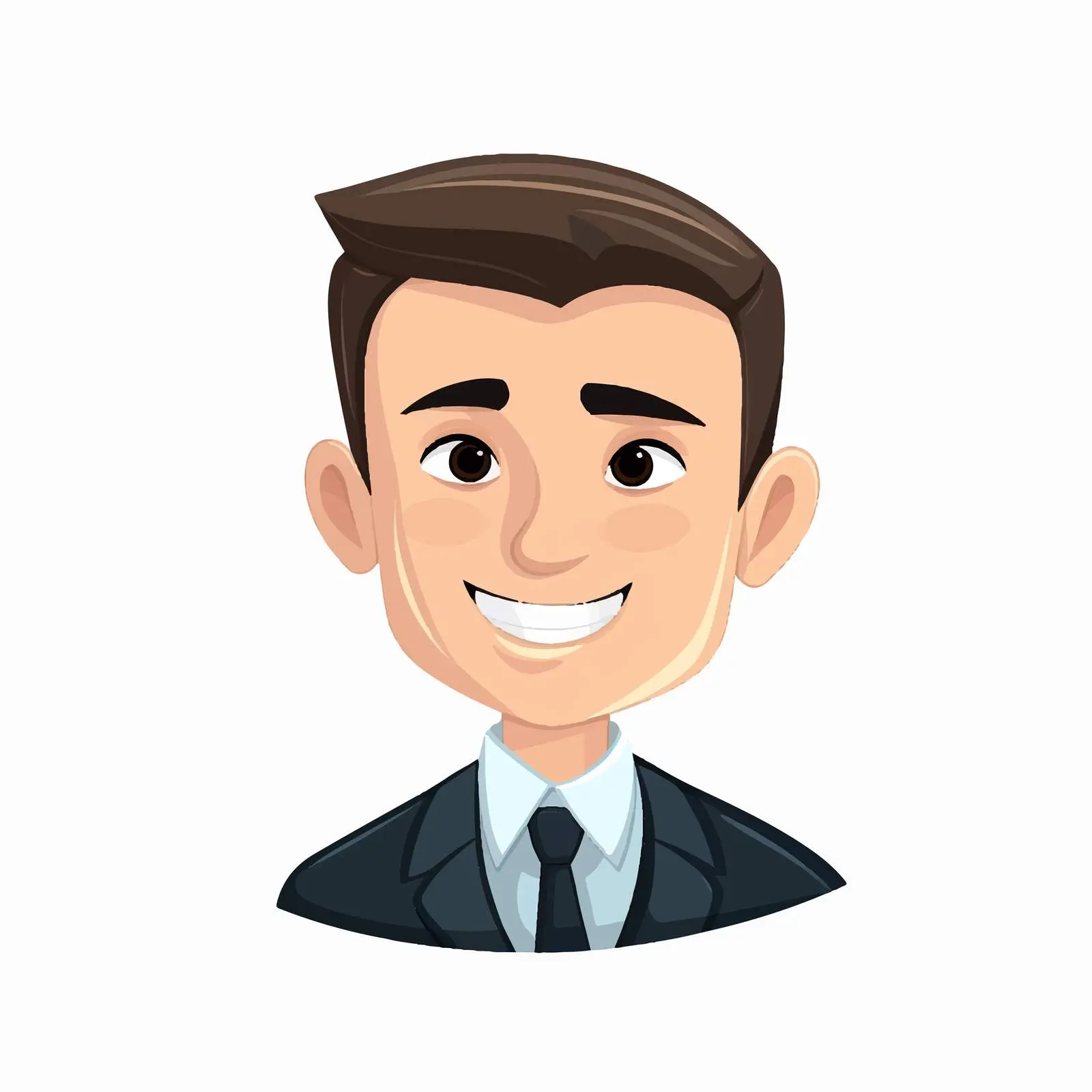 Cartoon Businessman Character Vector Avatar — free download from Dotvec