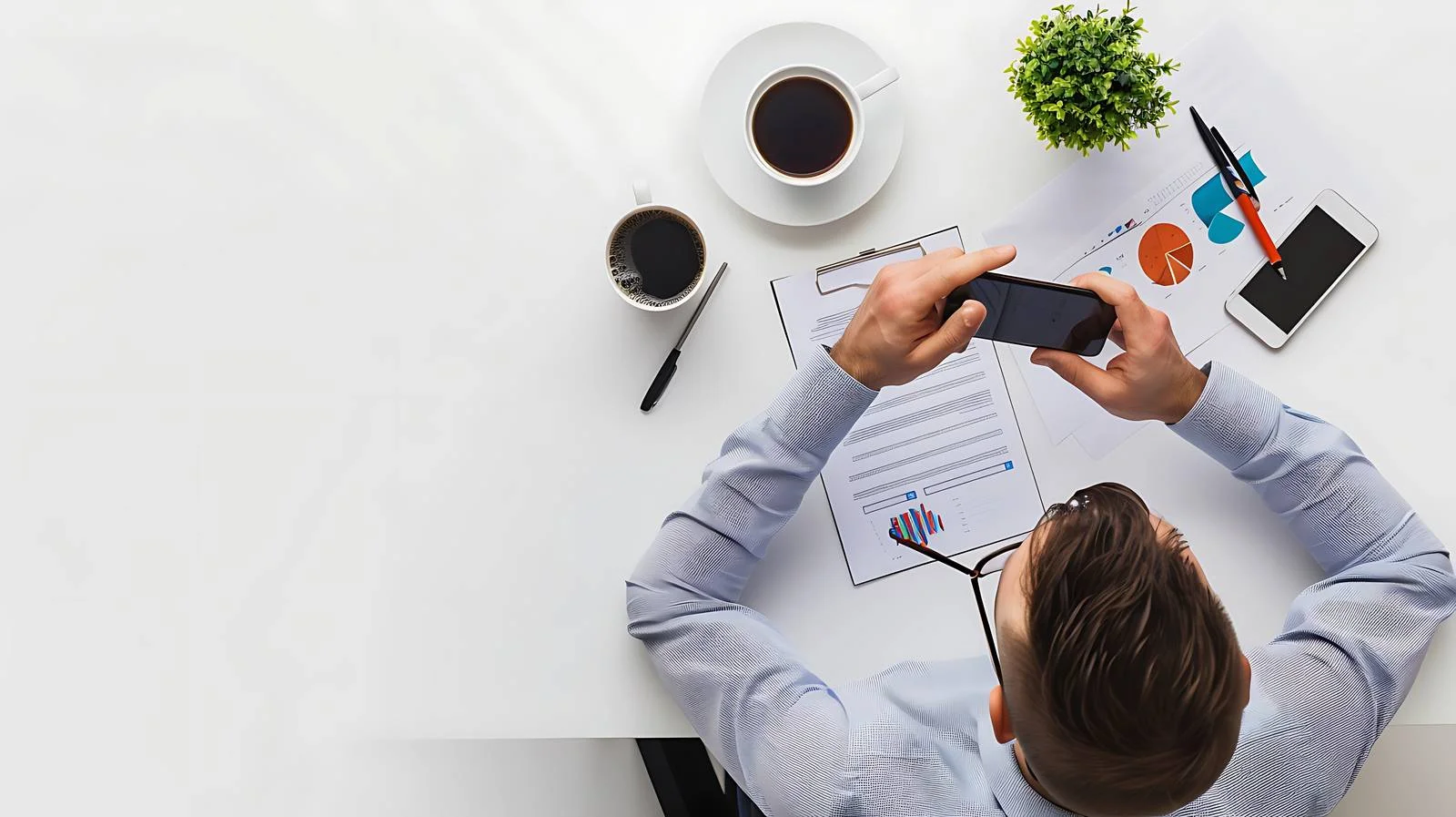 Professional Businessman Multitasking Image — free download from Dotvec