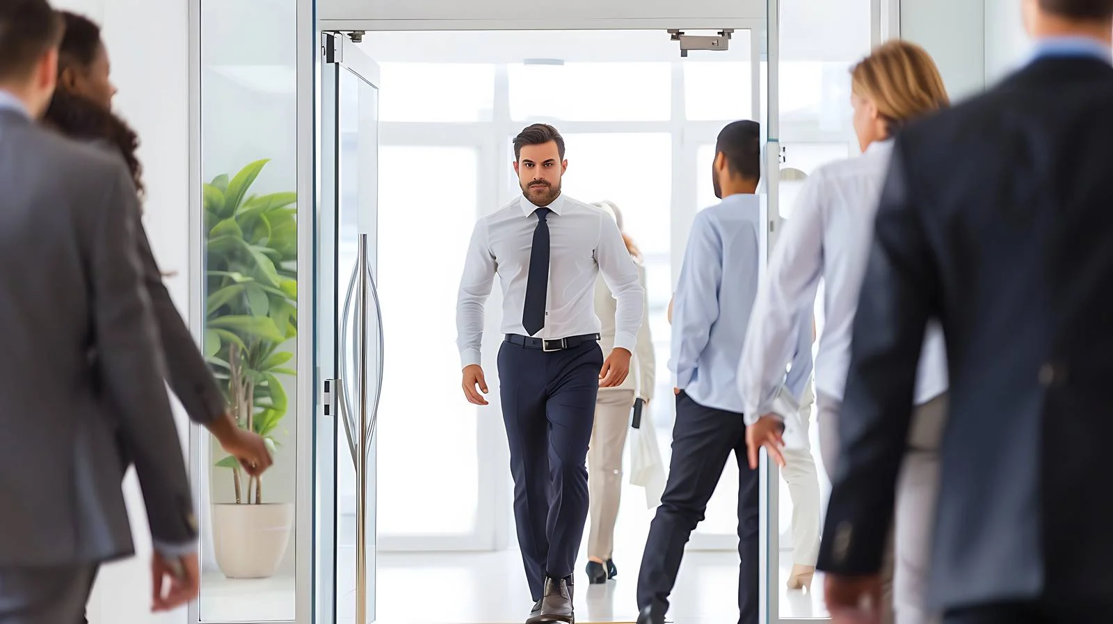 Professional Office Entry Scene — free download from Dotvec