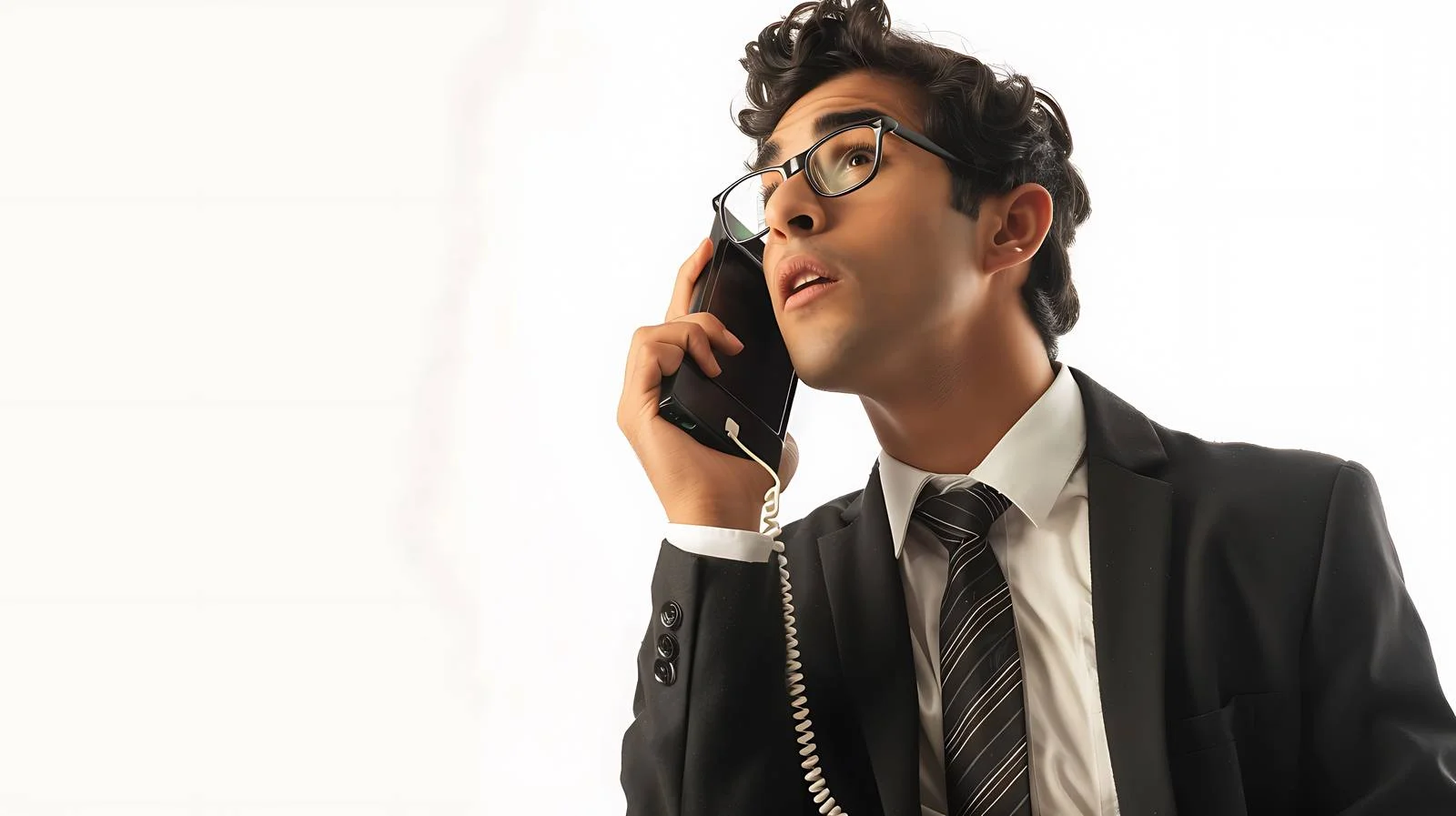 Businessman Hangs Up Phone Mid-Conversation — free download from Dotvec