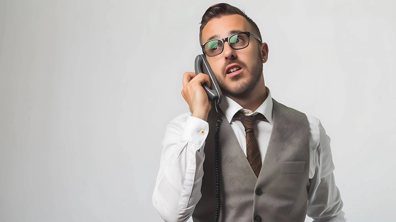 Businessman Finishing Phone Call Efficiently — free download from Dotvec