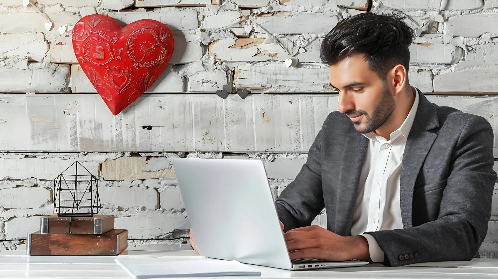 Professional working on laptop with documents — free download from Dotvec