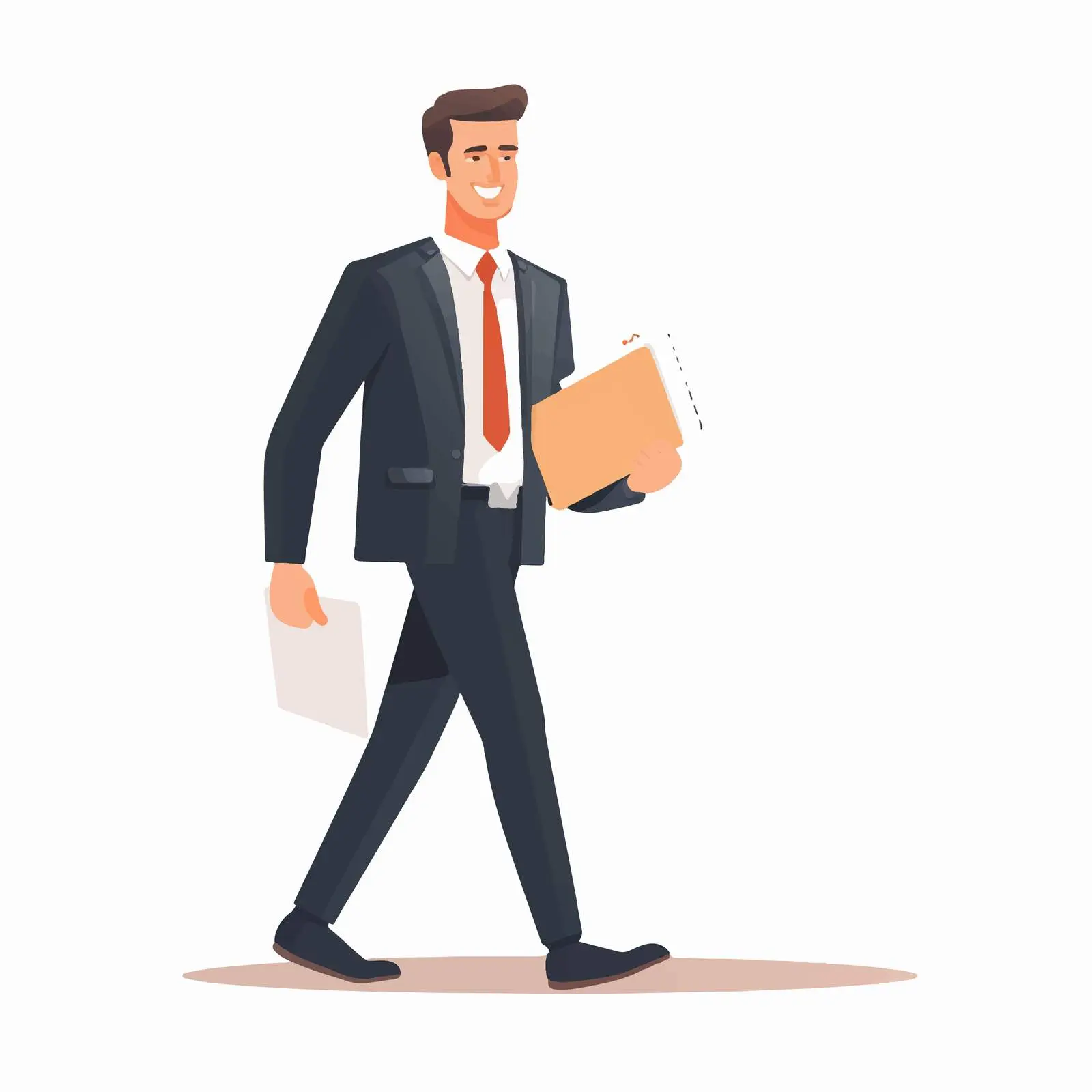 Businessman in Suit Holding Document — free download from Dotvec