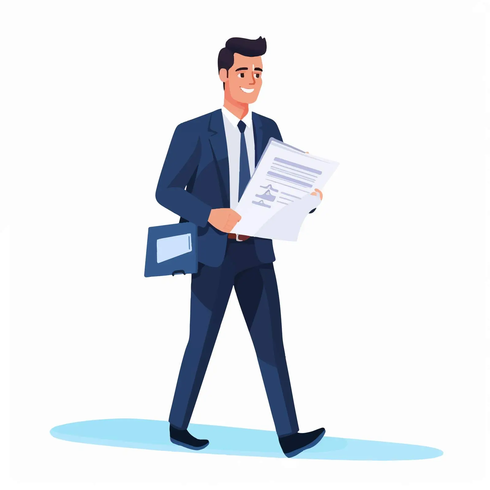 Businessman in Suit with Document — free download from Dotvec