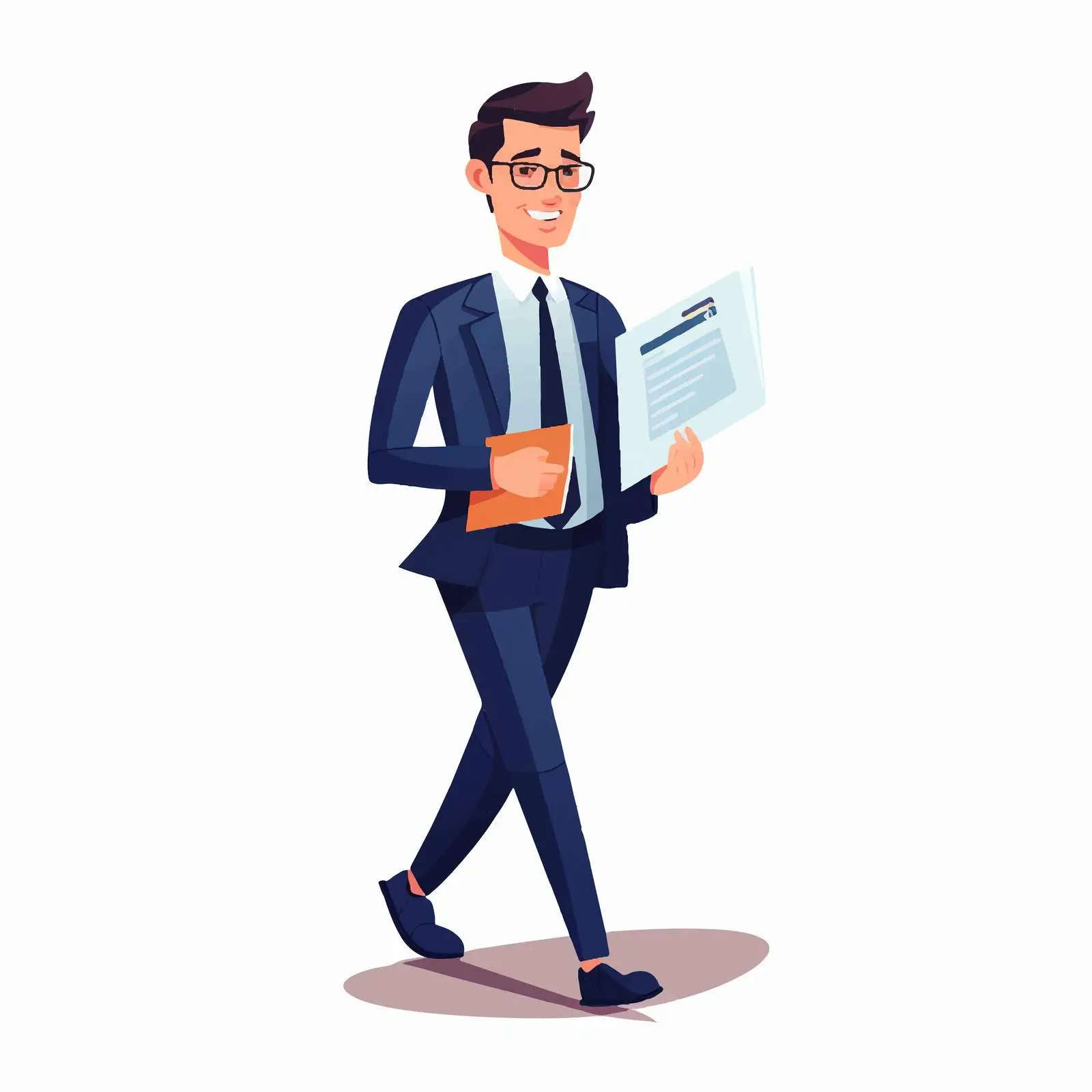 Businessman in Suit with Document — free download from Dotvec