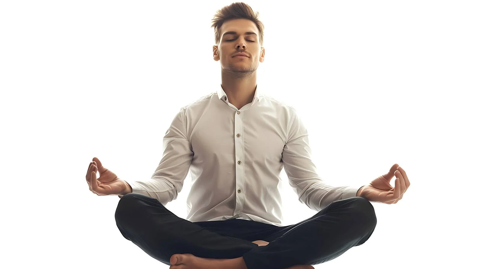 Office Yoga Meditation Pose Businessman — free download from Dotvec
