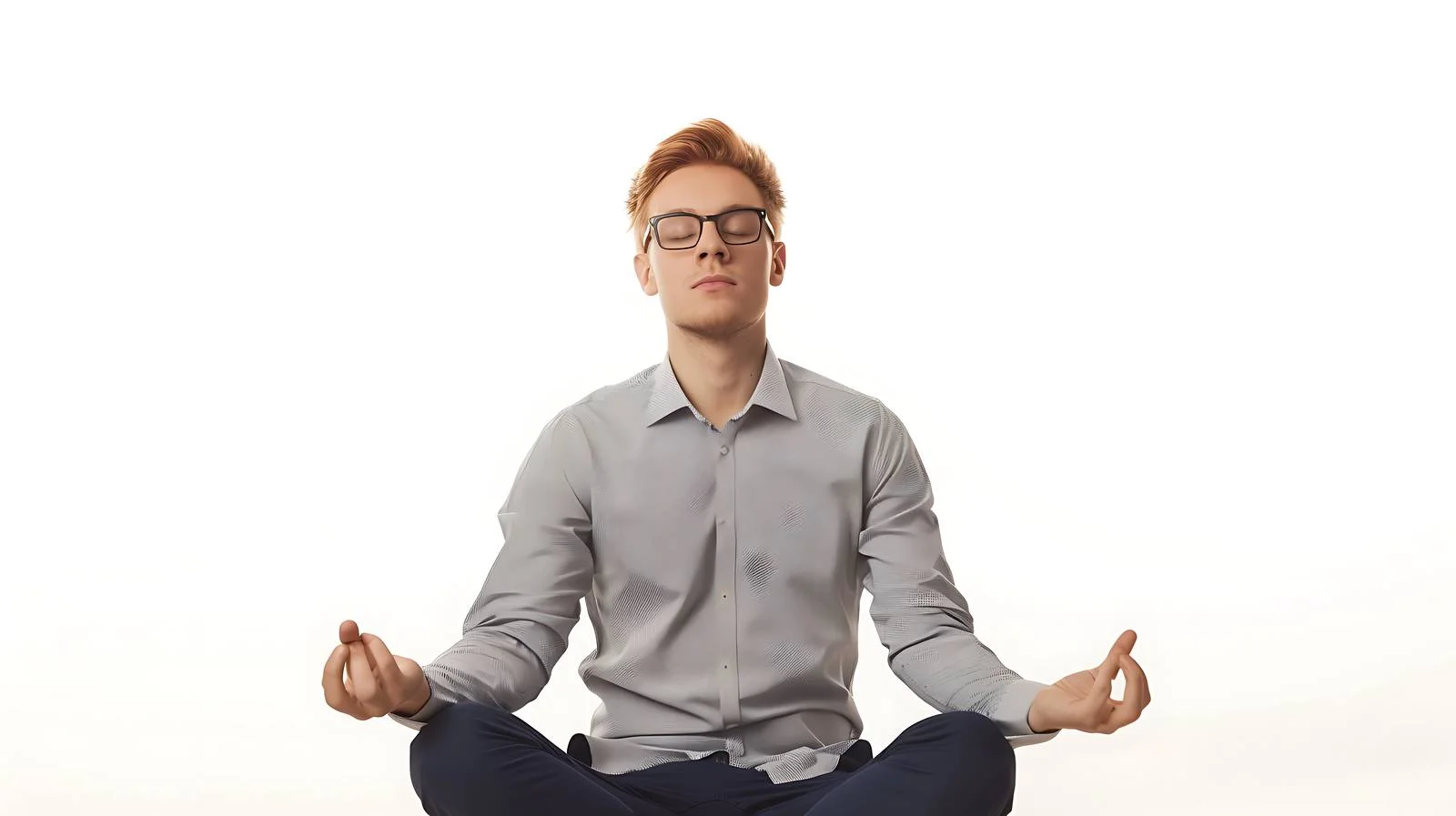 Businessman Meditation in Office — free download from Dotvec