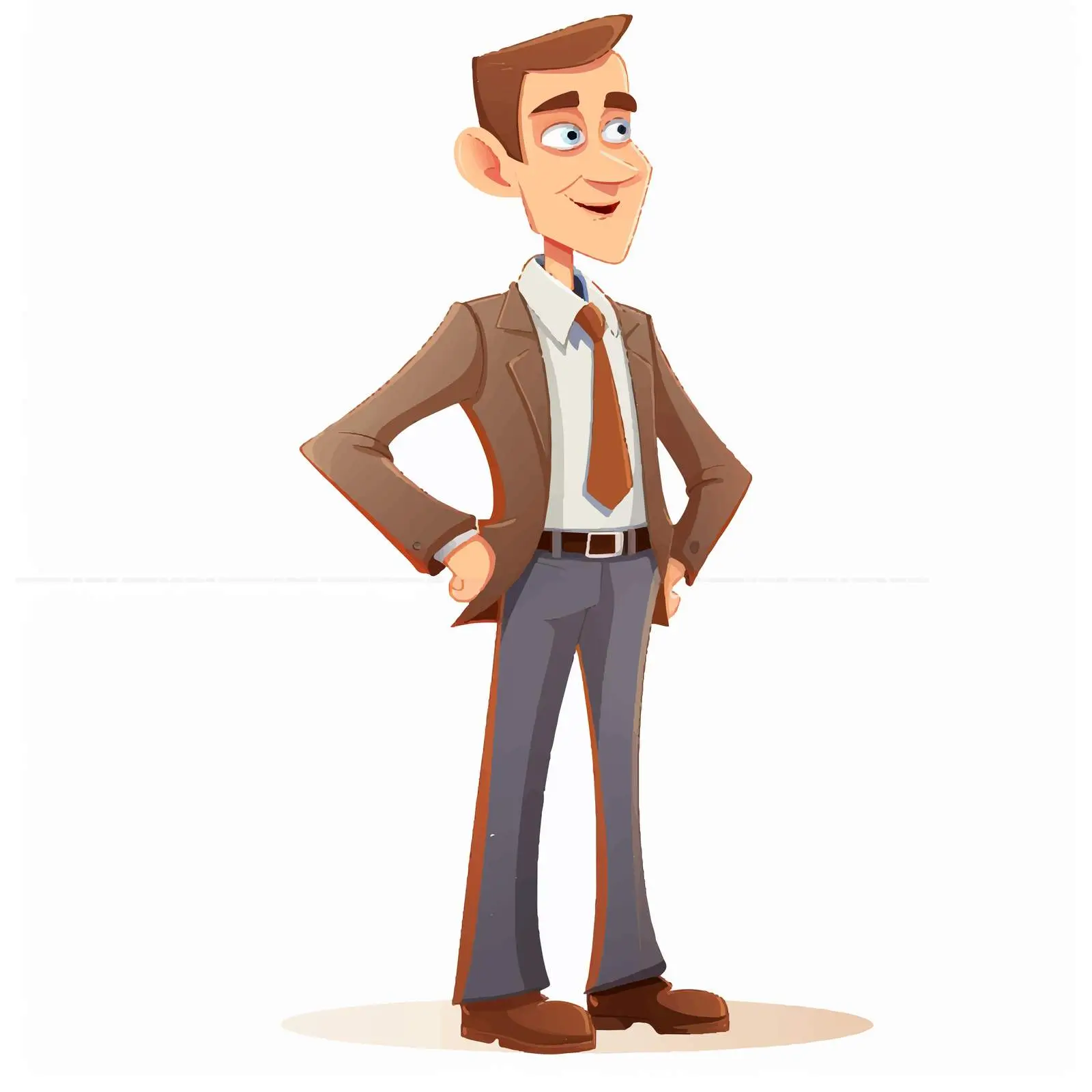 Businessman Cartoon Vector on White Background — free download from Dotvec