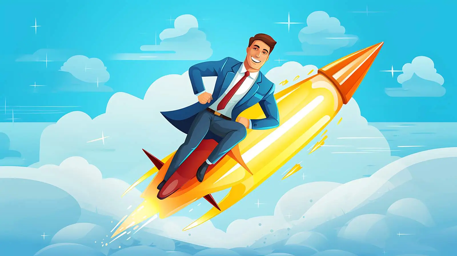Businessman Soaring to Success — free download from Dotvec