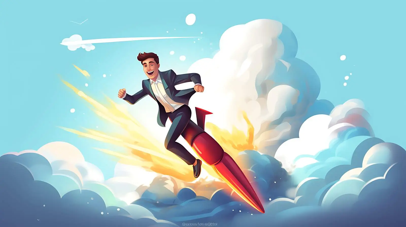 Business Success Rocket Soars High — free download from Dotvec