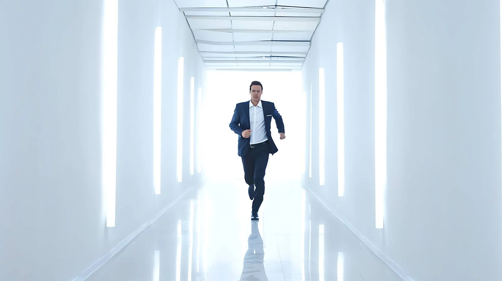 Dynamic Businessman Motion in Office Corridor — free download from Dotvec