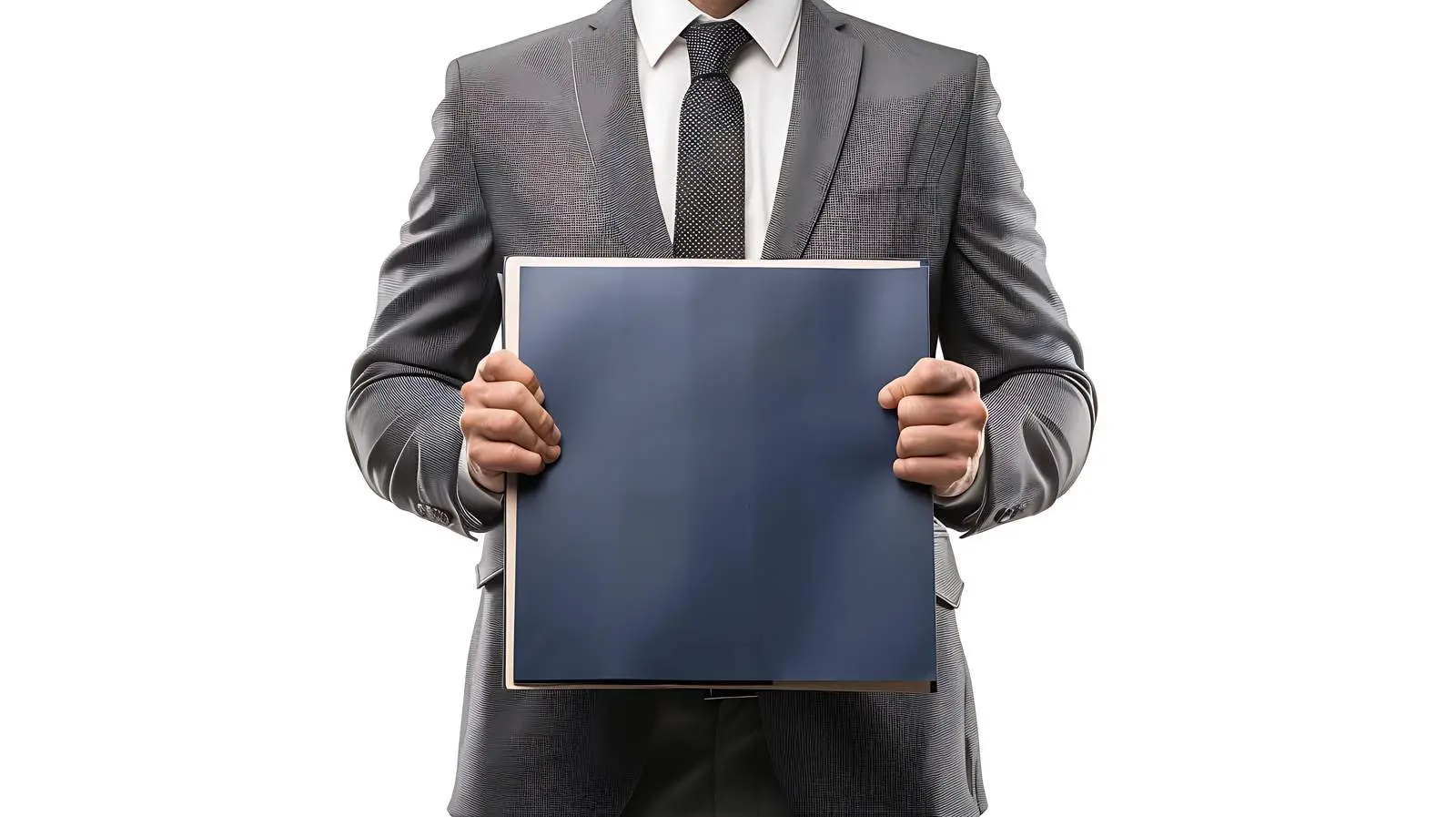 Businessman Presenting Important Documents in a Folder – free confident image from Dotvec