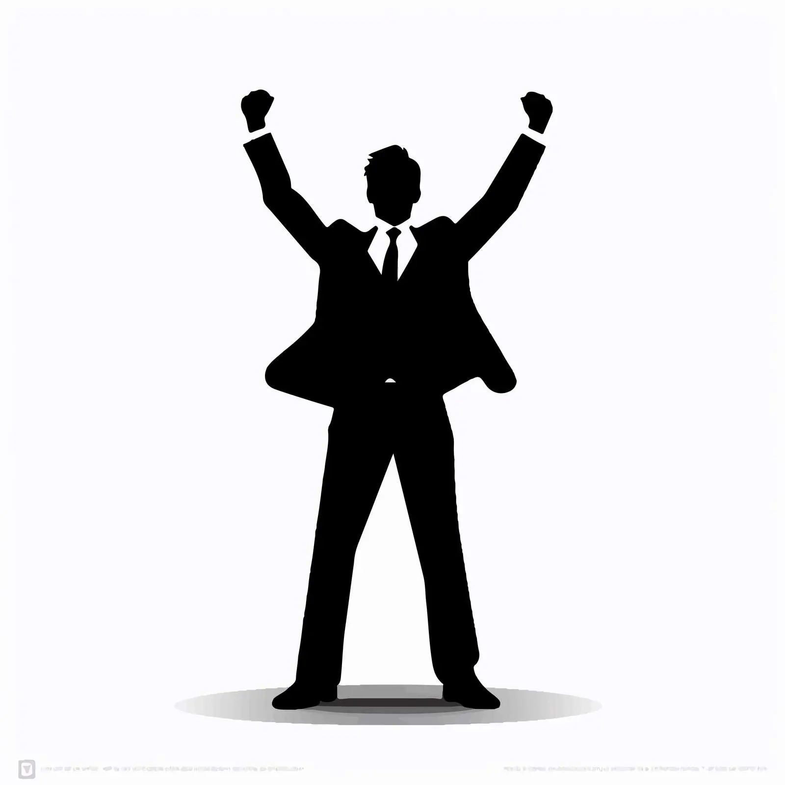 Businessman Silhouette Achievement Triumph Icon — free download from Dotvec