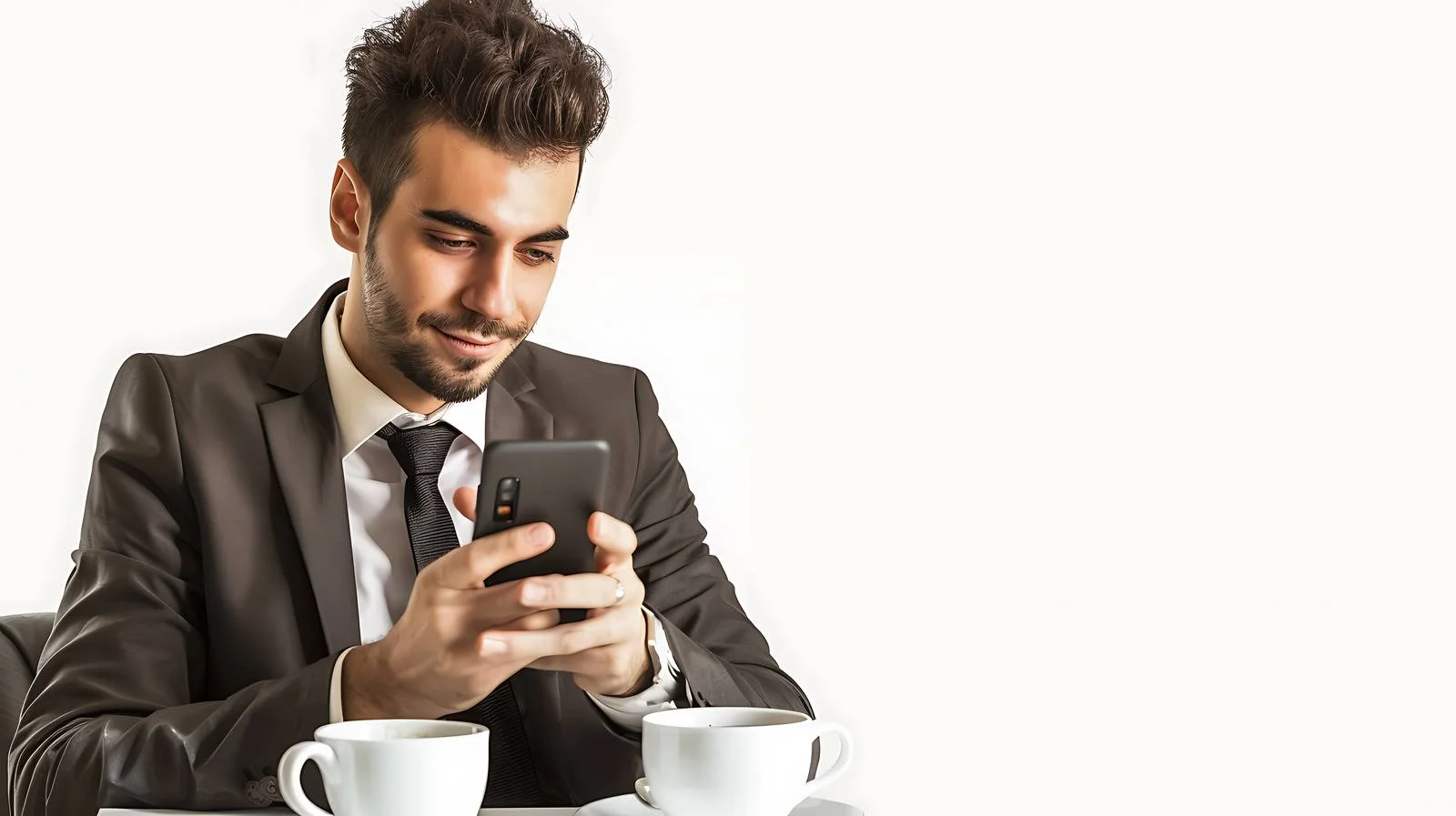 Businessman Relaxing in Cafe with Coffee — free download from Dotvec