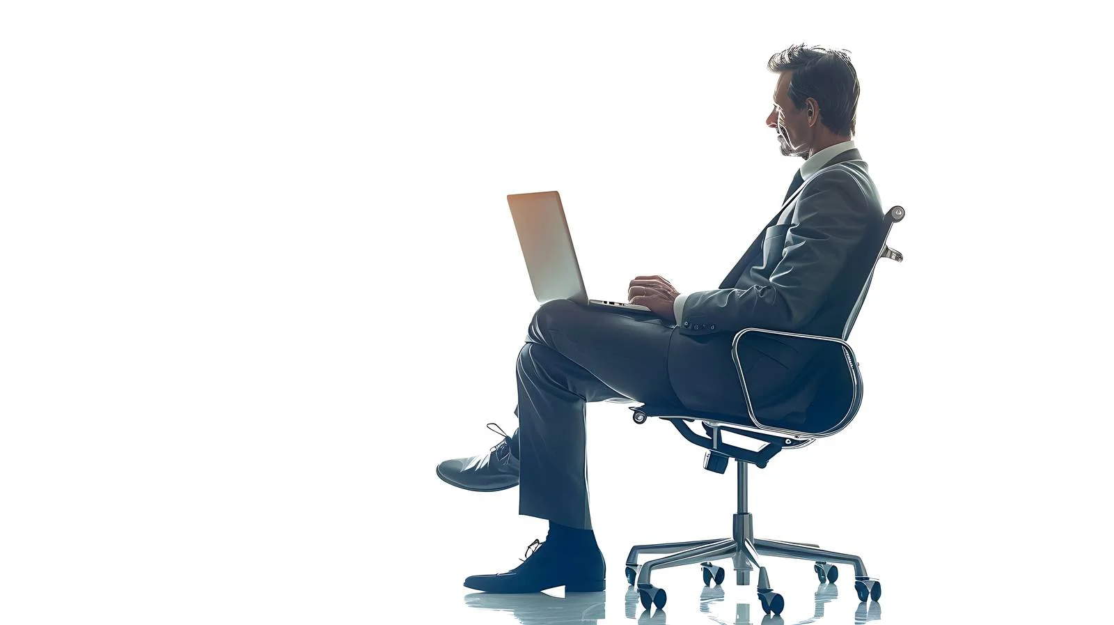 Focused Businessman Working on Laptop — free download from Dotvec