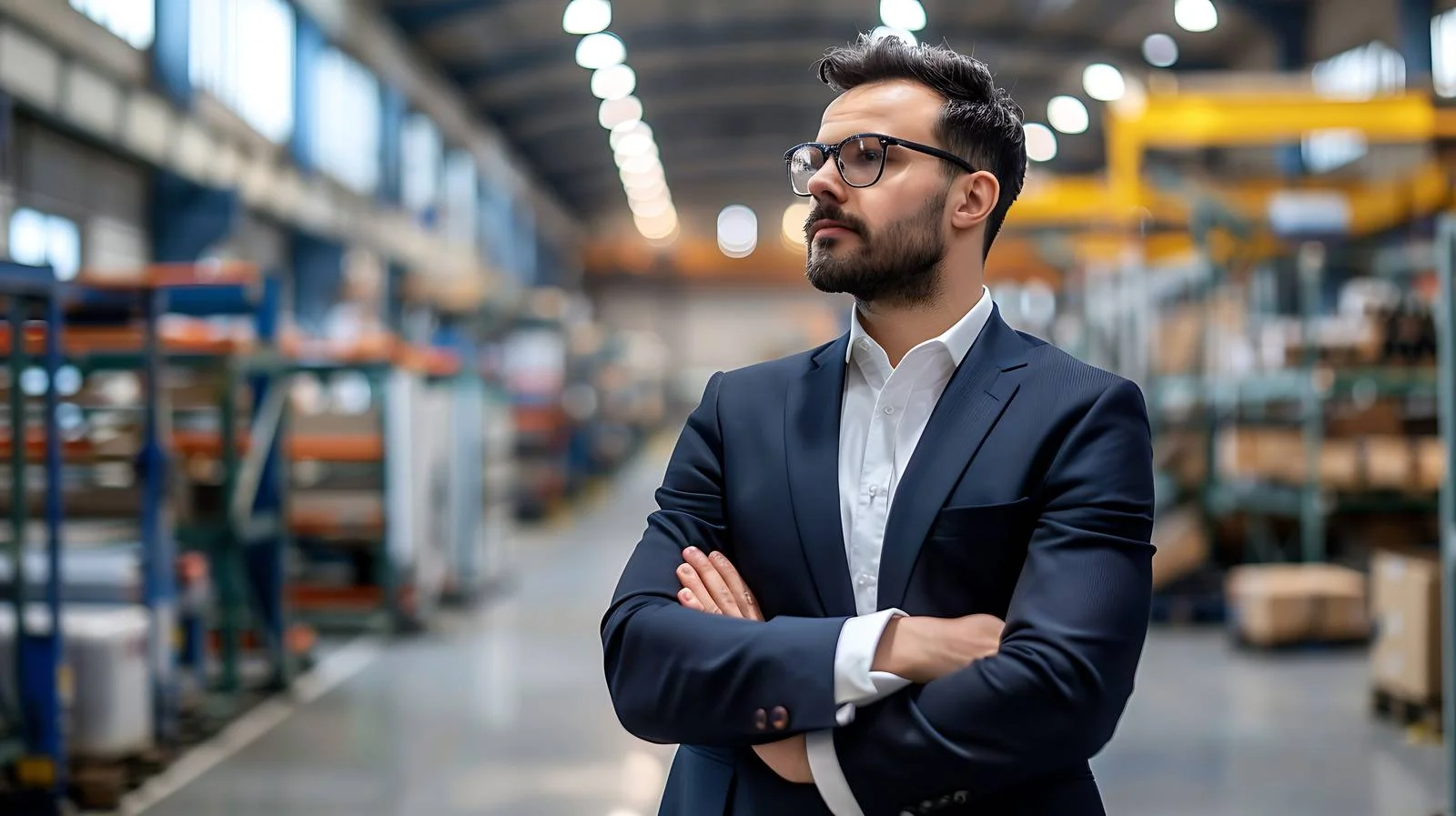 Factory Shop Floor Businessman Isolated — free download from Dotvec