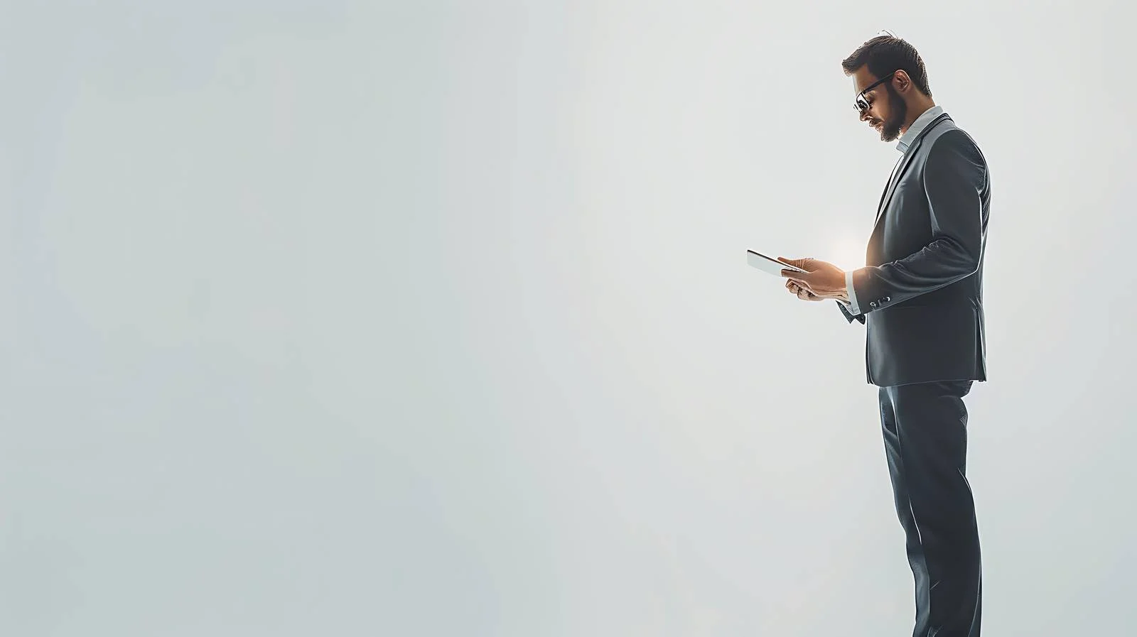 Businessman at Digital Office Building — free download from Dotvec