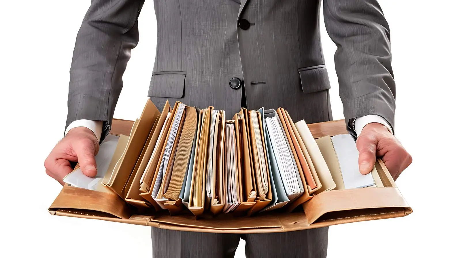 Businessman Analyzing Documents Over Folder – free financial image from Dotvec