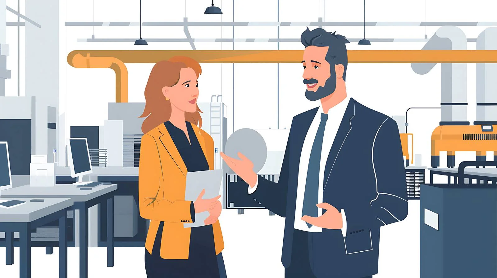 Professional Discussion in Factory Setting — free download from Dotvec