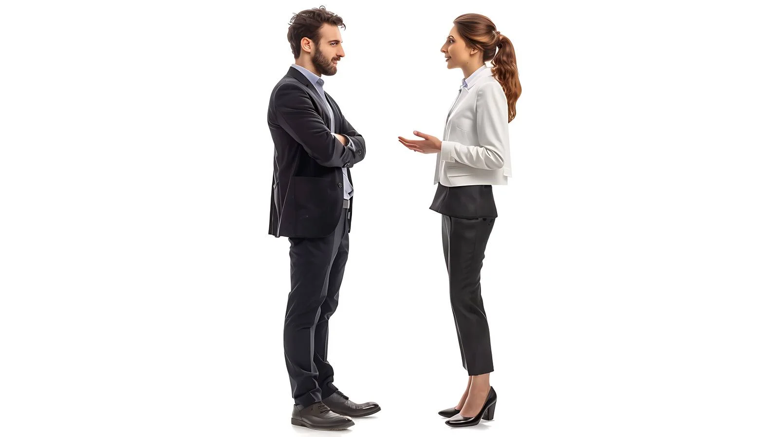 Professional Business Discussion in Factory Setting — free download from Dotvec