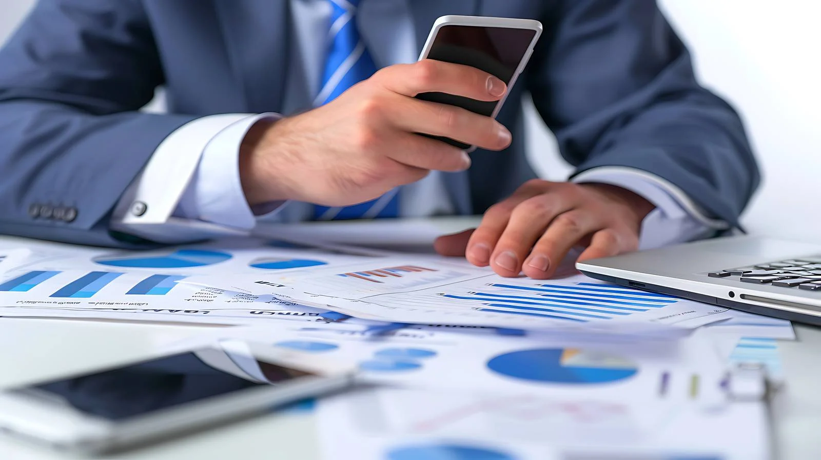 Businessman Multitasking in Office Setting — free download from Dotvec