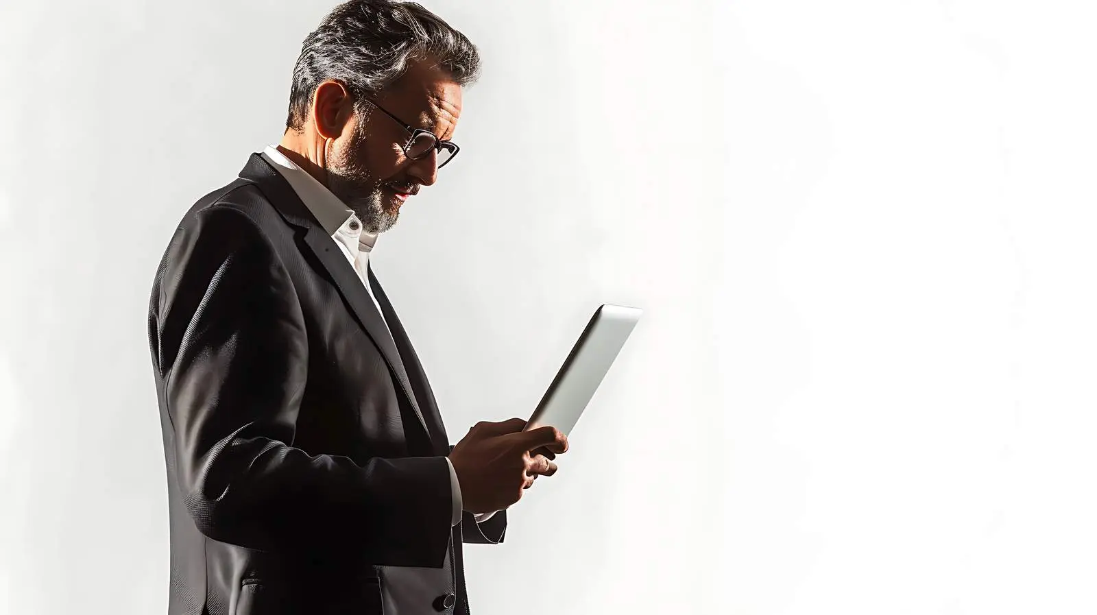 Businessman with Laptop and Mobile Phone — free download from Dotvec