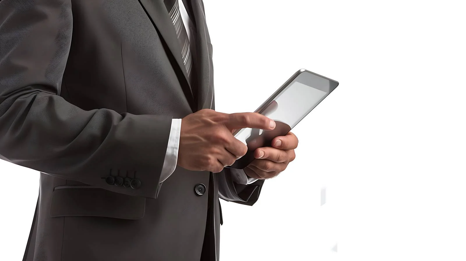 Professional Businessman Tablet Usage in Office — free download from Dotvec