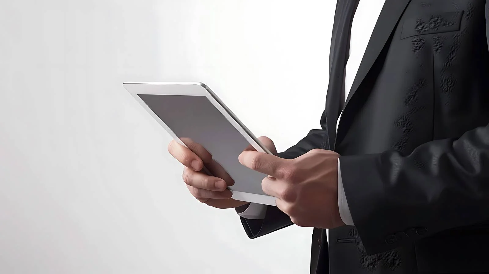 Businessman Using Tablet in Office — free download from Dotvec