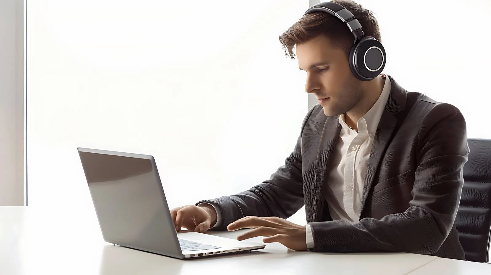 Professional Businessman Working with Technology — free download from Dotvec