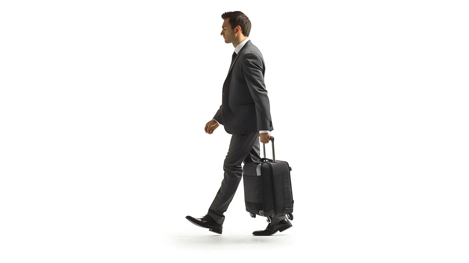 Business Traveler Rushing Isolated Image — free download from Dotvec
