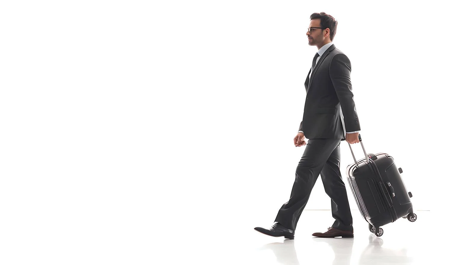 Busy Businessman Traveling with Baggage — free download from Dotvec