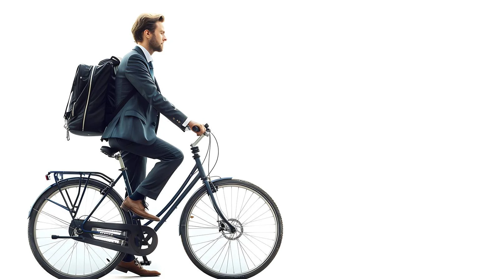 Urban Businessman Cycling Cityscape — free download from Dotvec