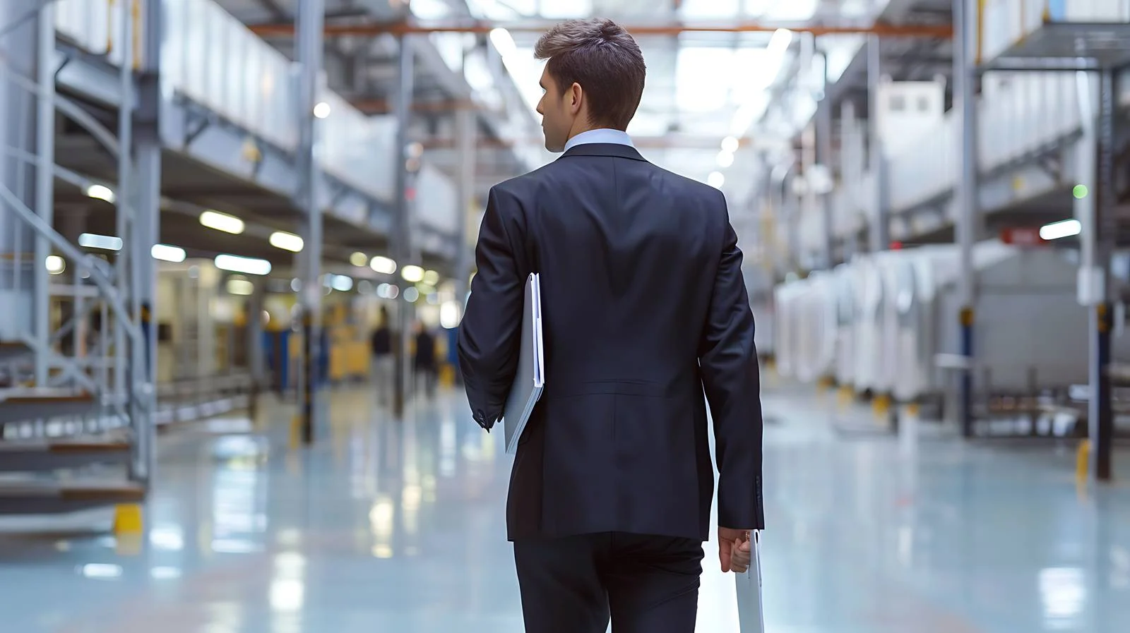 Businessman in Factory Setting — free download from Dotvec