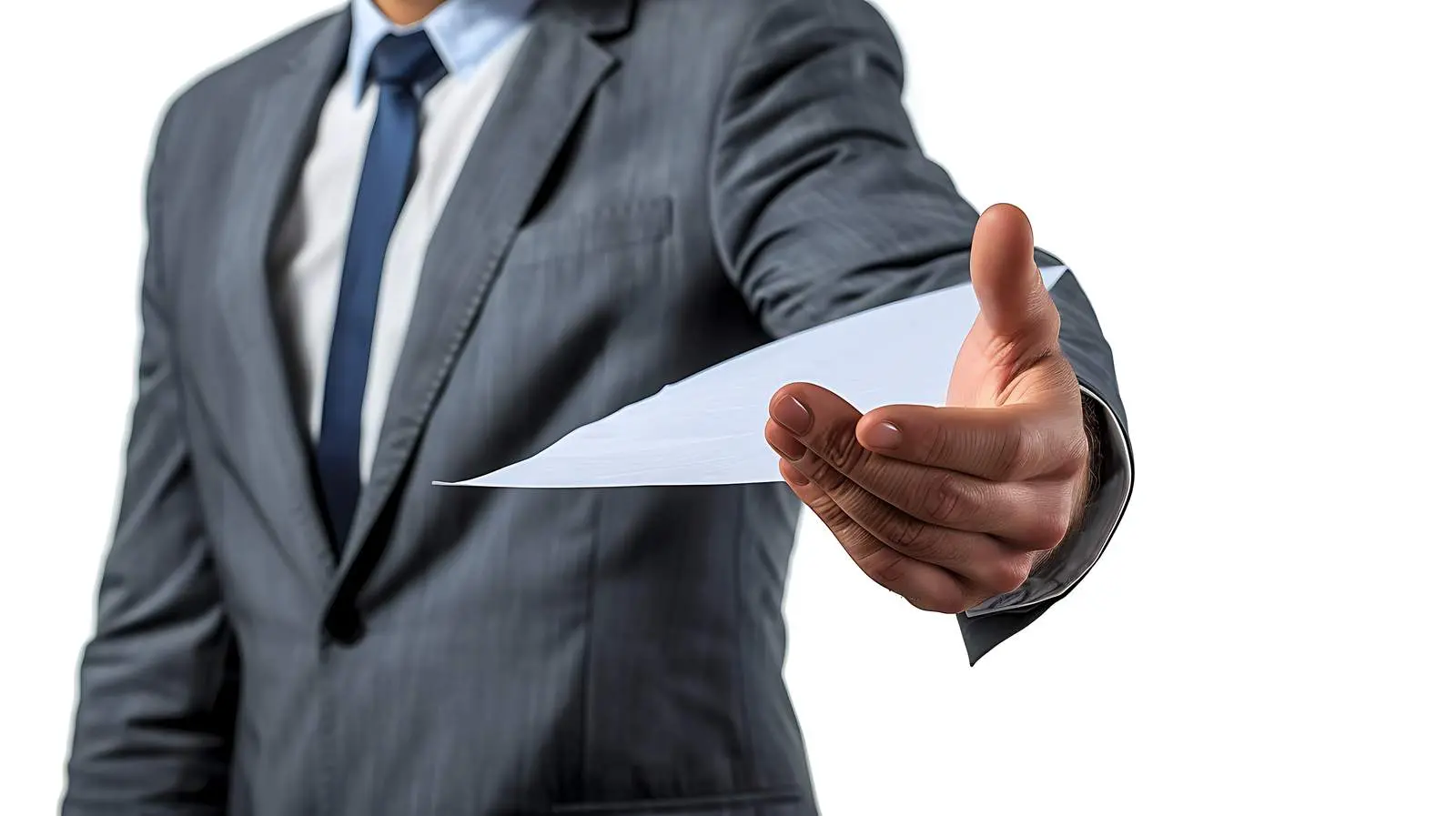 Businessman Offering Documents in Professional Setting – free trust image from Dotvec